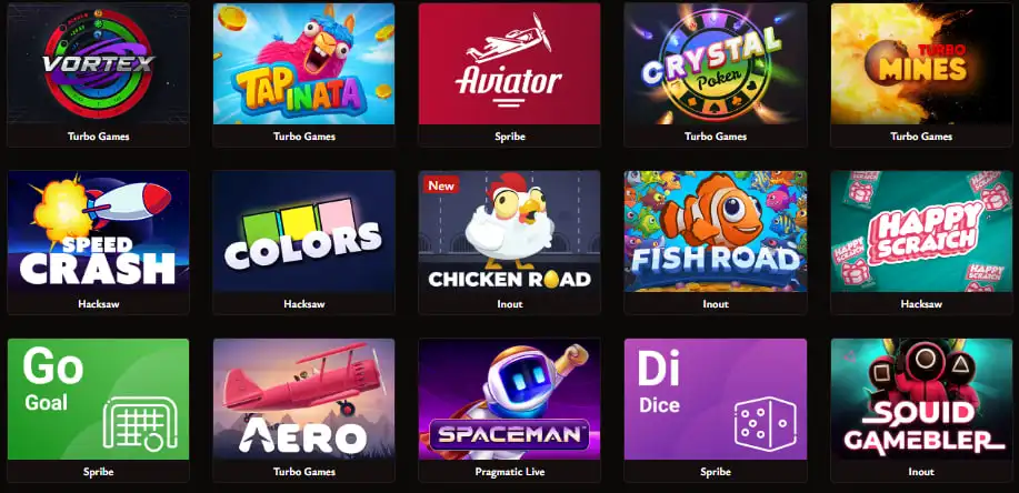 spartaza casino mini games